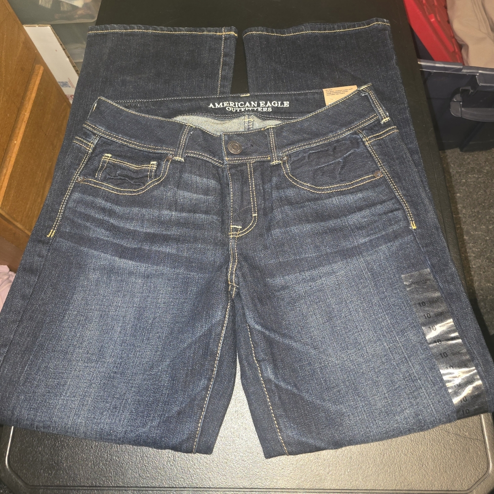 American Eagle Outfitters Women's Dark Blue Boot Cut Jeans
